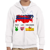 Peace Love And Nord Streams Remove All Sanctions On Russia T Shirt Youth Zipper Hoodie | Artistshot