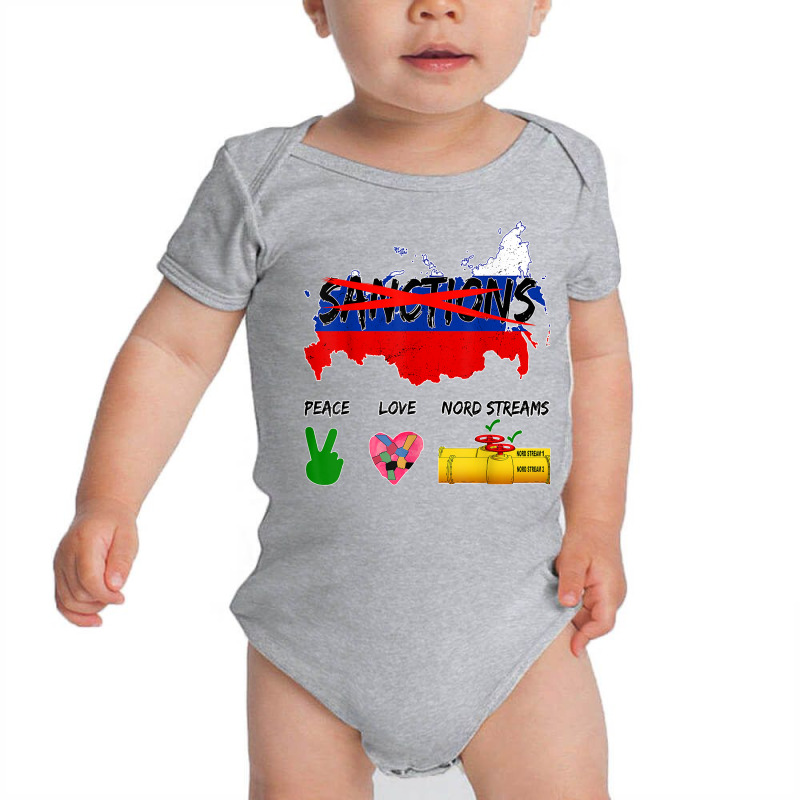 Peace Love And Nord Streams Remove All Sanctions On Russia T Shirt Baby Bodysuit by cipaehuwogi1 | Artistshot