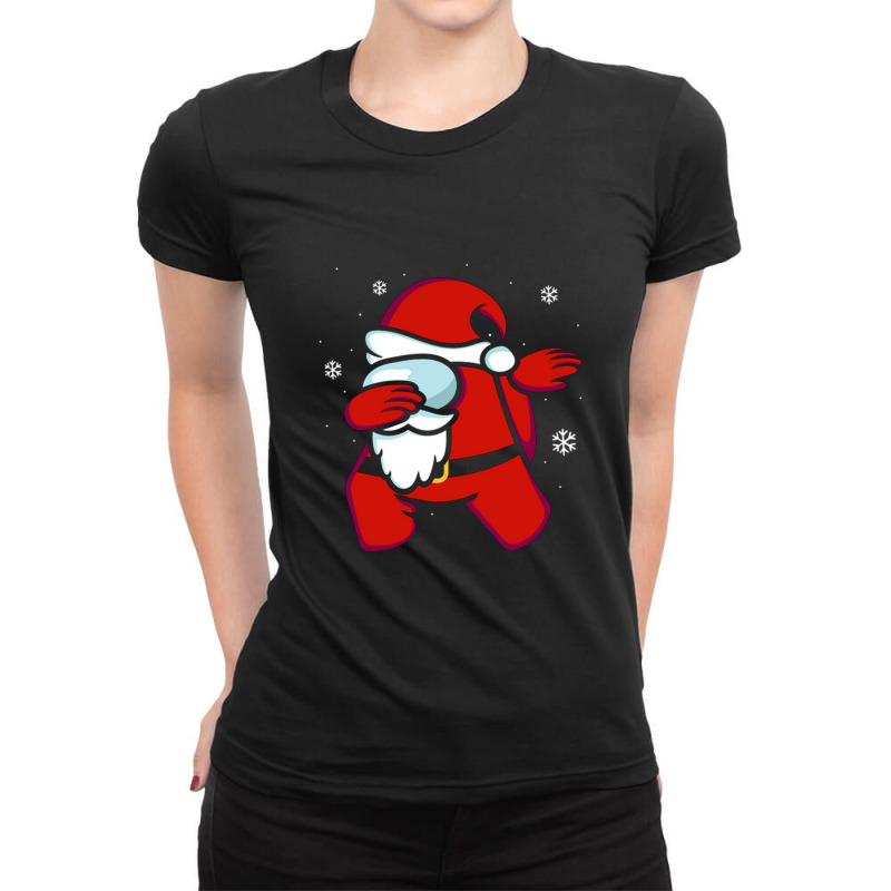 Dabbing Santa Claus Impostor Ladies Fitted T-Shirt by cm-arts | Artistshot