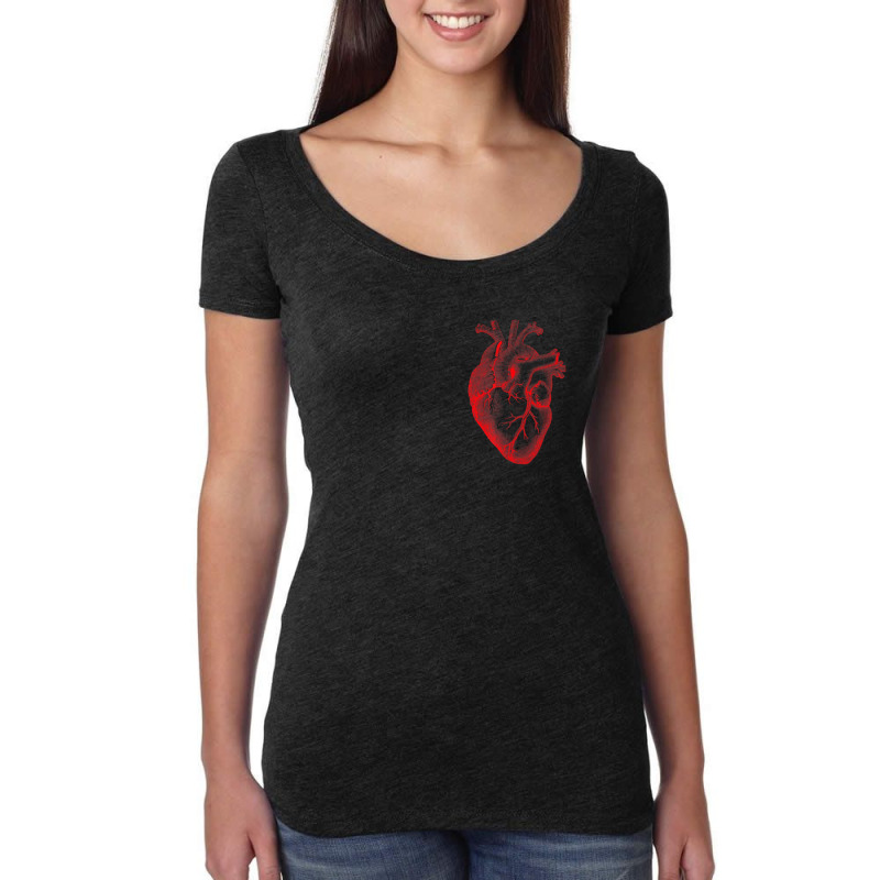 Cardiologist Heart Anatomy Cardiology Women's Triblend Scoop T-shirt by cm-arts | Artistshot