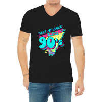 Vintage Music Tape 90's Take Me Back To The 90s V-neck Tee | Artistshot