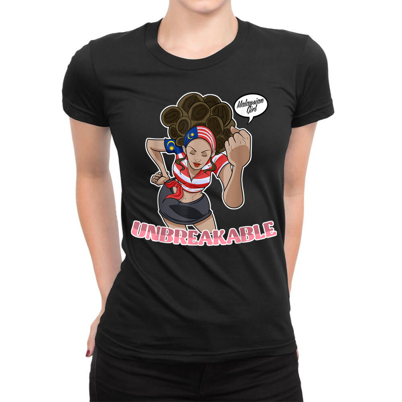 Malaysian Girl Unbreakable Malaysian Heritage Malaysia Flag T Shirt Ladies Fitted T-Shirt by cm-arts | Artistshot