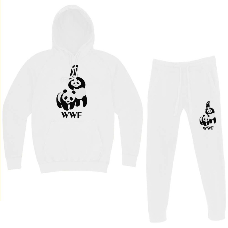 Funny Twin Pandas Fight Hoodie & Jogger Set | Artistshot