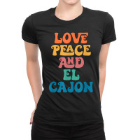 Love Peace And El Cajon California, Groovy El Cajon City T Shirt Ladies Fitted T-shirt | Artistshot