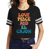 Love Peace And El Cajon California, Groovy El Cajon City T Shirt Scorecard Crop Tee | Artistshot