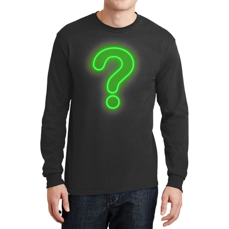 Question Mark Neon Sign Long Sleeve Shirts | Artistshot