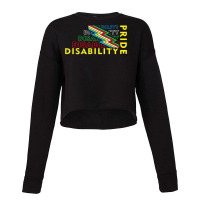 Disability Pride Flag July Supporter Disabled Pride T Shirt Cropped Sweater | Artistshot