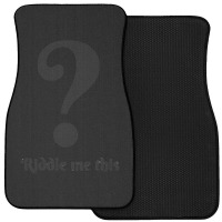 Riddle Me This Front Car Mat | Artistshot