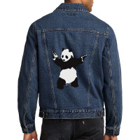 Banksy Pandamonium Armed Panda Artwork, Pandemonium Street Art, Design Men Denim Jacket | Artistshot