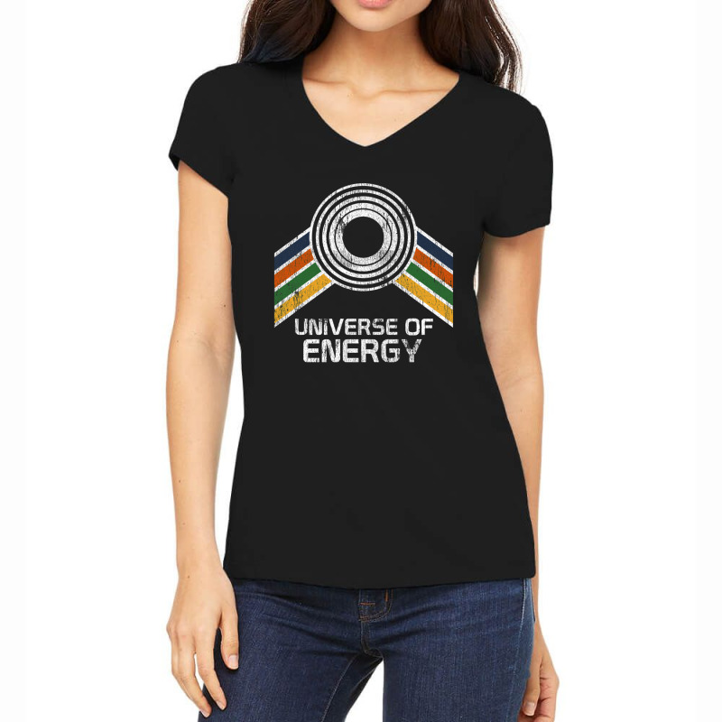 Universe Of Energy In Vintage Distressed Style 1 Women's V-Neck T-Shirt by cm-arts | Artistshot