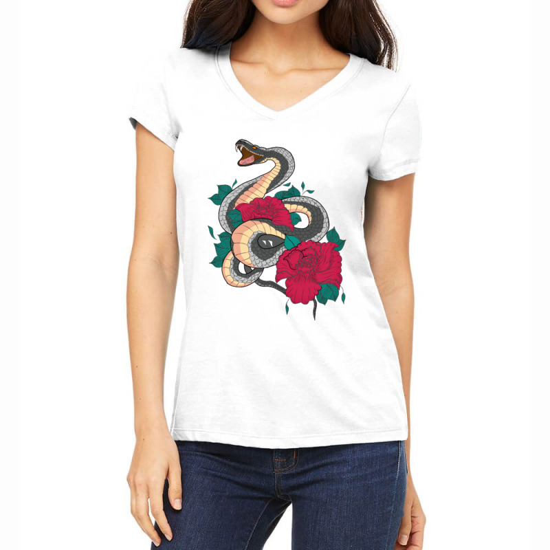 Cobra Tate Women's V-Neck T-Shirt by cm-arts | Artistshot