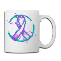 Retro Purple Green Ribbon National Hospice Palliative Care T Shirt Coffee Mug | Artistshot