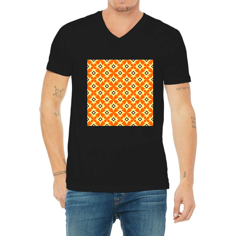 Batik Flower Art Pattern V-neck Tee | Artistshot