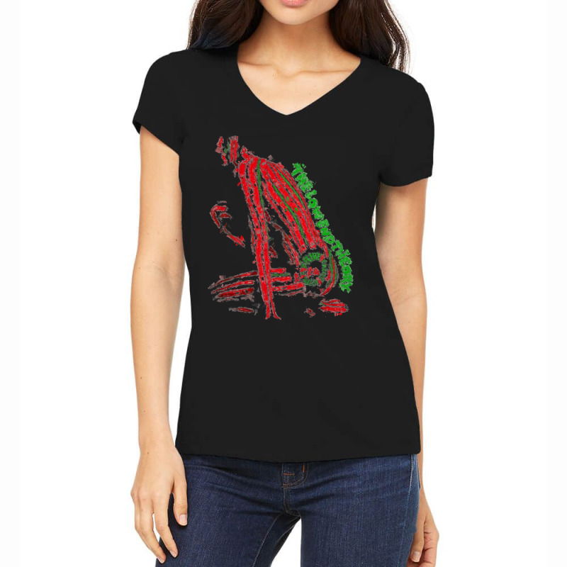 Paint Atcq The Low End Theory Women's V-Neck T-Shirt by Kanmopsuk45 | Artistshot