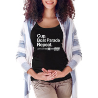 Cup Boat Parade Repeat Funny Hockey Fans Boating T Shirt Maternity Scoop Neck T-shirt | Artistshot