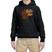 Bite Me Chocolate Bunny Missing Part Ear Youth Hoodie | Artistshot