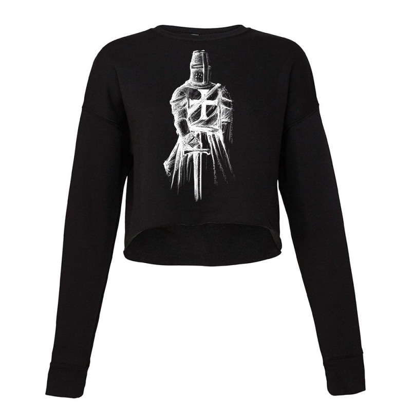 Templar Knight Middle Ages Crusades Cropped Sweater | Artistshot