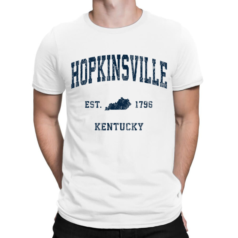 Hopkinsville Kentucky Ky Vintage Athletic Navy Sports Design T Shirt T-shirt | Artistshot