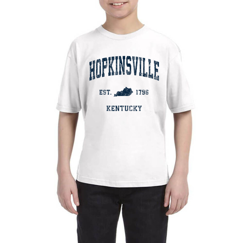 Hopkinsville Kentucky Ky Vintage Athletic Navy Sports Design T Shirt Youth Tee | Artistshot