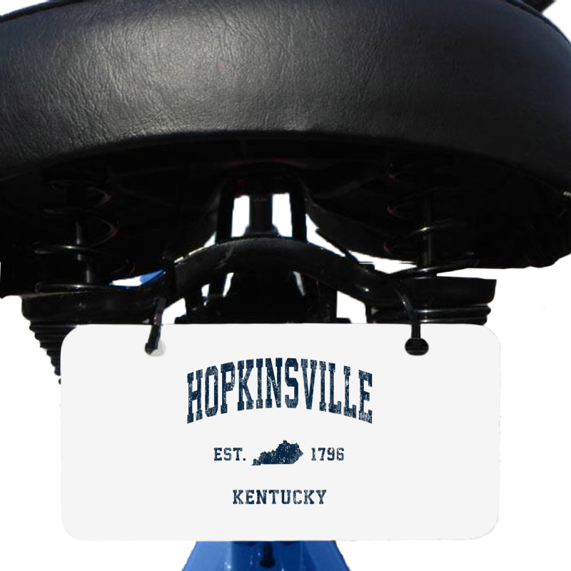 Hopkinsville Kentucky Ky Vintage Athletic Navy Sports Design T Shirt Bicycle License Plate | Artistshot