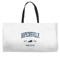 Hopkinsville Kentucky Ky Vintage Athletic Navy Sports Design T Shirt Weekender Totes | Artistshot