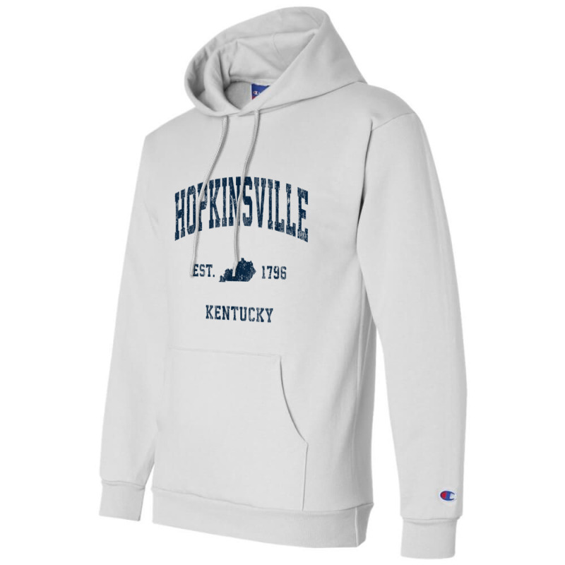 Hopkinsville Kentucky Ky Vintage Athletic Navy Sports Design T Shirt Champion Hoodie | Artistshot