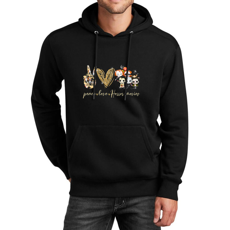 Peace Love Horror Unisex Hoodie | Artistshot