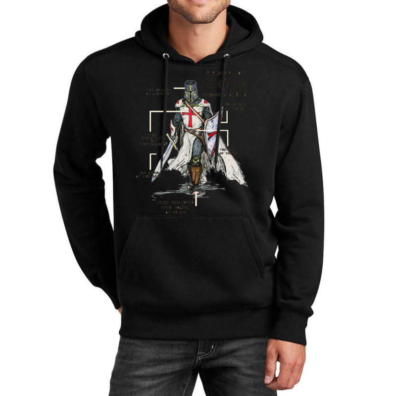 Templar Shield Cross Medieval Warrior Sword Knights Templar Armor Of G Unisex Hoodie | Artistshot