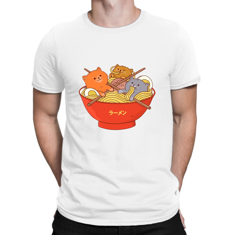 Ramen T Shirtramen And Cats T Shirt By Ppmid T-shirt | Artistshot