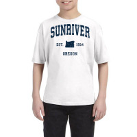 Sunriver Oregon Or Vintage Athletic Navy Sports Design T Shirt Youth Tee | Artistshot