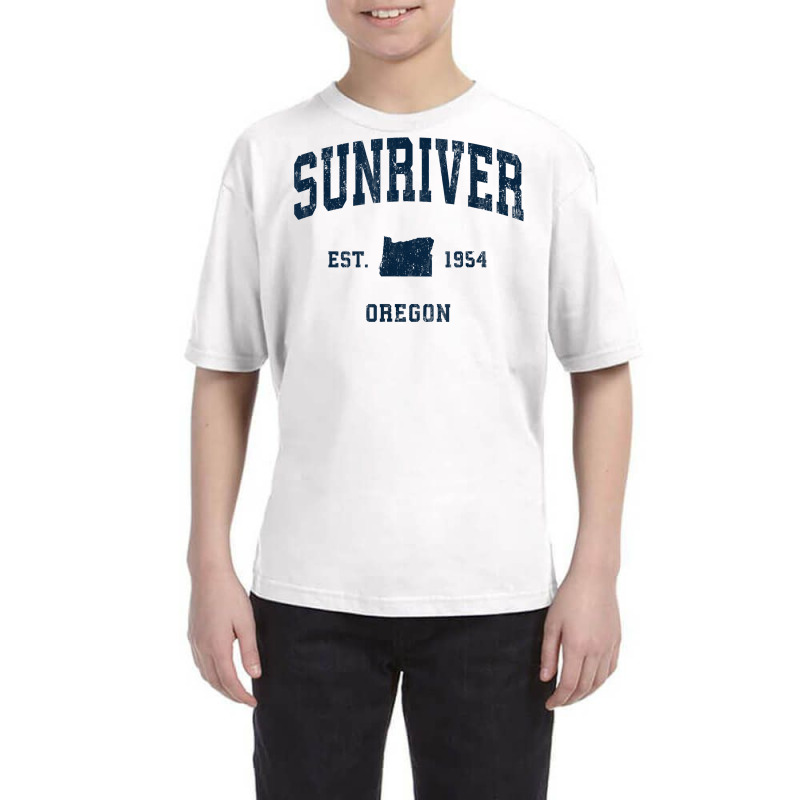 Sunriver Oregon Or Vintage Athletic Navy Sports Design T Shirt Youth Tee by nealegmruland1 | Artistshot