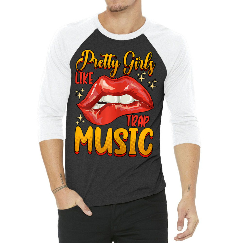 Womens Pretty Girls Like Trap Music Retro Hip Hop 3/4 Sleeve Shirt | Artistshot