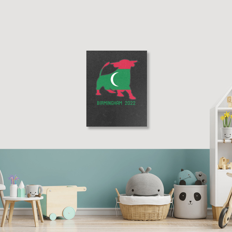 Maldives Commonwealth Bull Portrait Canvas Print | Artistshot