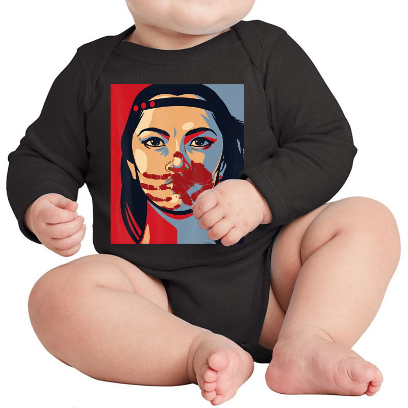 Mmiw Awareness Indigenous Woman Art Stolen Sisters Long Sleeve Baby Bodysuit by Kenlofu52 | Artistshot