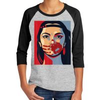 Mmiw Awareness Indigenous Woman Art Stolen Sisters Youth 3/4 Sleeve | Artistshot