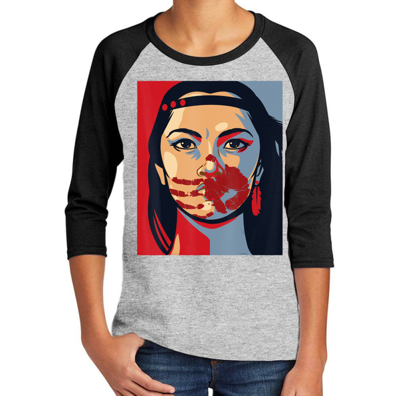 Mmiw Awareness Indigenous Woman Art Stolen Sisters Youth 3/4 Sleeve by Kenlofu52 | Artistshot