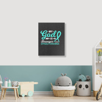 My God Is Stronger Than Dysautonomia Awareness Warrior Portrait Canvas Print | Artistshot