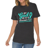 My God Is Stronger Than Dysautonomia Awareness Warrior Vintage T-shirt | Artistshot