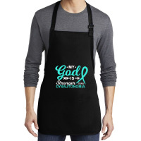 My God Is Stronger Than Dysautonomia Awareness Warrior Medium-length Apron | Artistshot