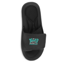 My God Is Stronger Than Dysautonomia Awareness Warrior Slide Sandal | Artistshot