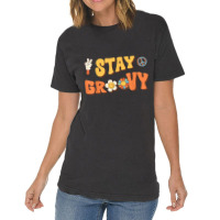 Stay Groovy Wavy Hippie Boho Retro Positive And Peace T Shirt Vintage T-shirt | Artistshot