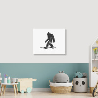 Skateboard Funny Longboard Gift T Shirt Landscape Canvas Print | Artistshot