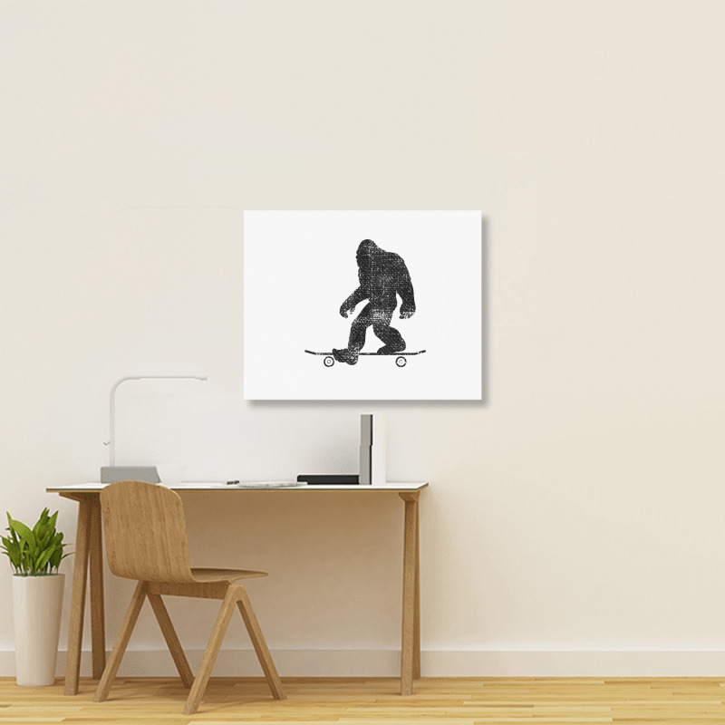 Skateboard Funny Longboard Gift T Shirt Landscape Canvas Print | Artistshot