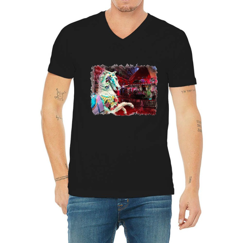 Carousel Horse, Carousel Horse Art, Carousel Horse Vintage, Carousel H V-neck Tee | Artistshot