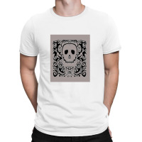 Skull Stencil Warm Grey T-shirt | Artistshot