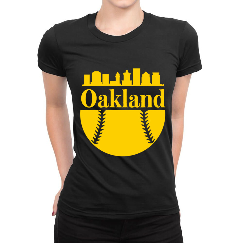 Oakland Baseball Ladies Fitted T-Shirt by Kanjolen689 | Artistshot