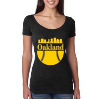 Oakland Baseball Women's Triblend Scoop T-shirt | Artistshot