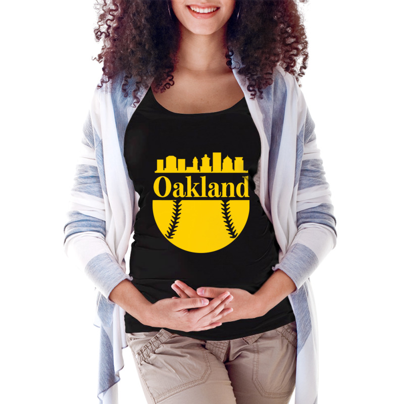 Oakland Baseball Maternity Scoop Neck T-shirt by Kanjolen689 | Artistshot