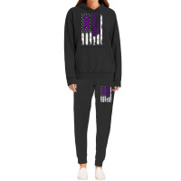 Overdose Awareness Flag Purple Ribbon Addiction Recovery Hoodie & Jogger Set | Artistshot