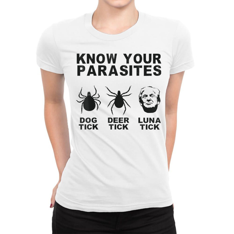 Deer Dog Luna Tick Know Your Parasites Gift T Shirt Ladies Fitted T-Shirt by cm-arts | Artistshot